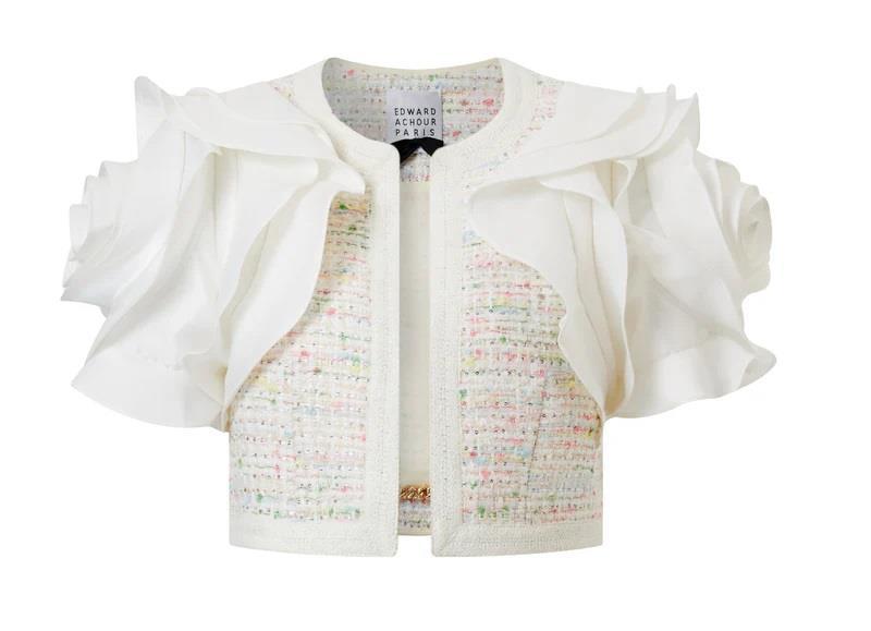 EDWARD ACHOUR CASACO EM TWEED MULTICOLORIDO