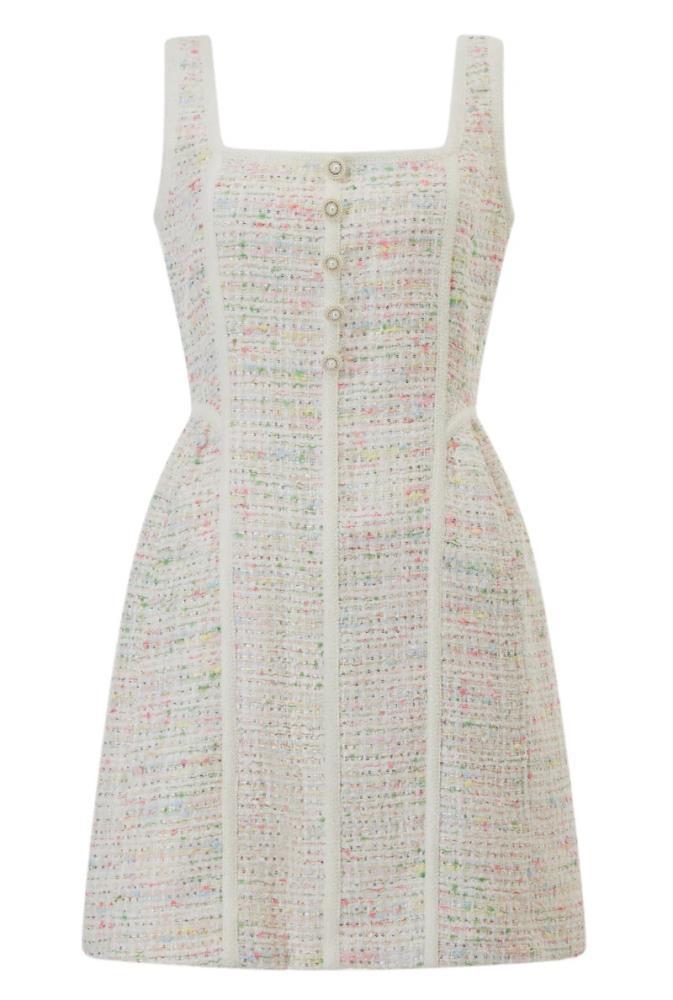 EDWARD ACHOUR VESTIDO EM TWEED MULTICOLORIDO