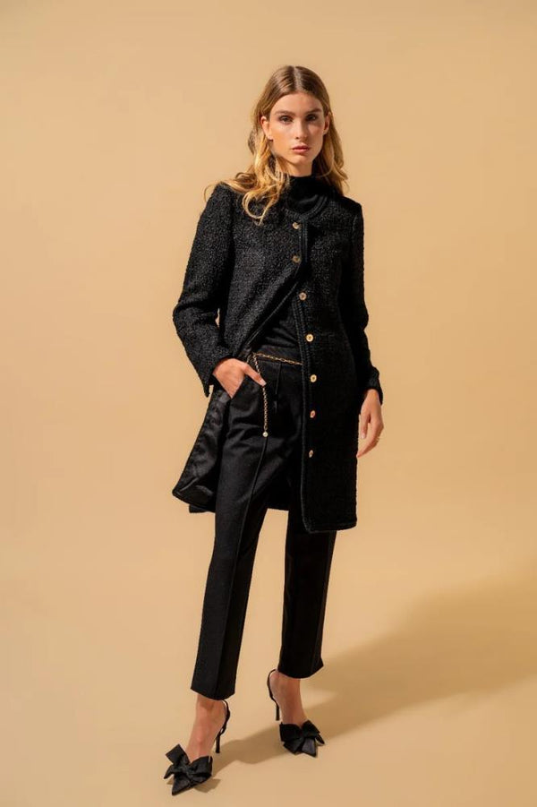 EDWARD ACHOUR CALÇA PRETA COM COSTURA