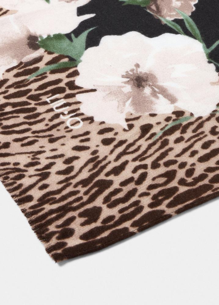 LIU.JO LENÇO CASTANHO ESTAMPA  FLORAL