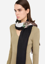 LIU.JO LENÇO CASTANHO ESTAMPA  FLORAL