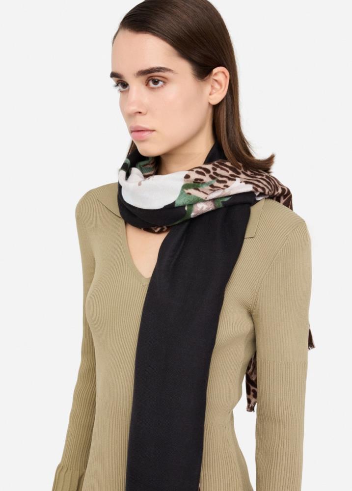 LIU.JO LENÇO CASTANHO ESTAMPA  FLORAL