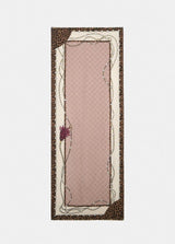 LIU.JO LENÇO BEGE COM LOGO E PRINT ANIMAL