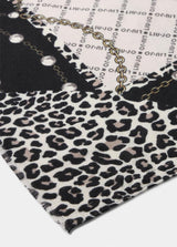 LIU.JO LENÇO COM LOGO ESTAMPADO E PRINT ANIMAL