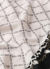 LIU.JO LENÇO COM LOGO ESTAMPADO E PRINT ANIMAL