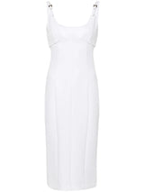 VERSACE JEANS COUTURE VESTIDO BRANCO COM FIVELAS