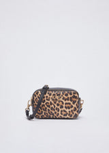 LIU.JO CARTEIRA CROSSBODY DE  IMPRESSÃO ANIMAL PRINT