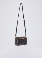 LIU.JO CARTEIRA CROSSBODY DE  IMPRESSÃO ANIMAL PRINT