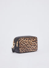 LIU.JO CARTEIRA CROSSBODY DE  IMPRESSÃO ANIMAL PRINT