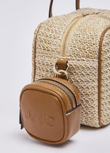 LIU.JO CARTEIRA BEGE COM LOGO A CAMEL