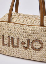 LIU.JO CARTEIRA BEGE COM LOGO A CAMEL