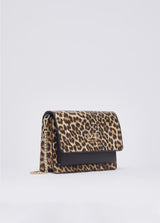 LIU.JO SACO CROSSBODY DE IMPRESSÃO ANIMAL PRINT MÉDIO