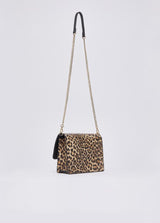 LIU.JO SACO CROSSBODY DE IMPRESSÃO ANIMAL PRINT MÉDIO
