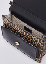 LIU.JO SACO CROSSBODY DE IMPRESSÃO ANIMAL PRINT MÉDIO