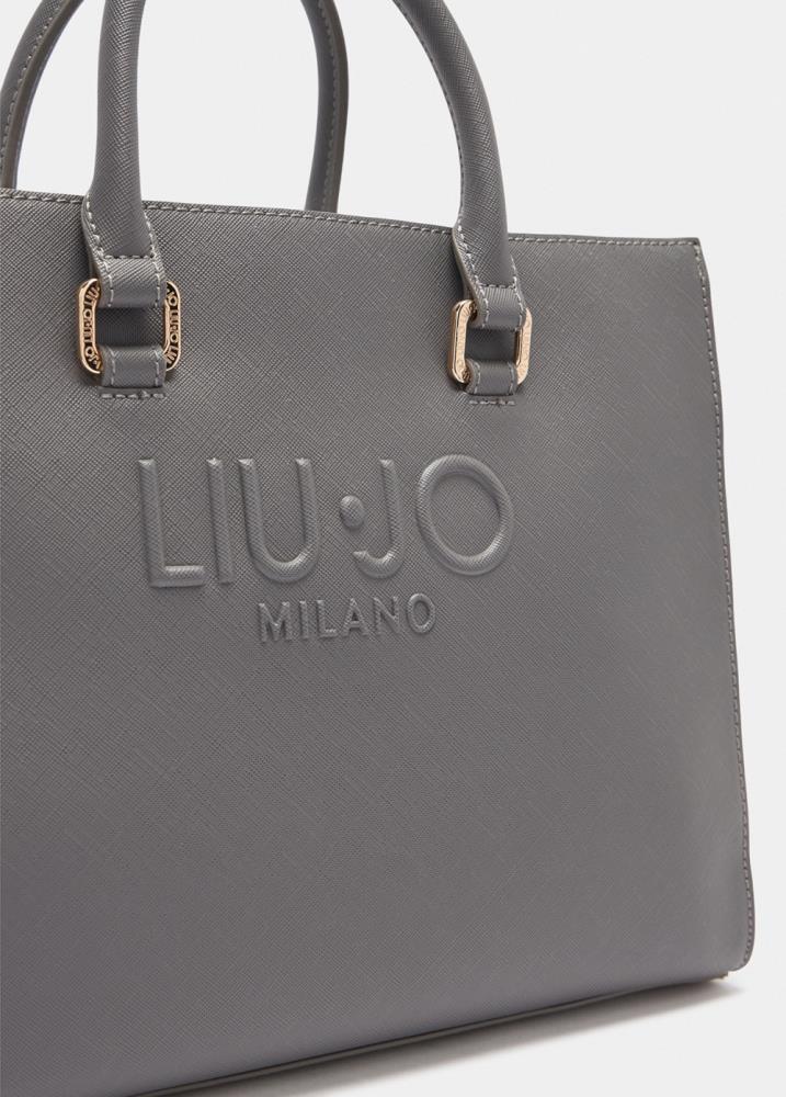 LIU.JO CARTEIRA CINZA COM LOGO