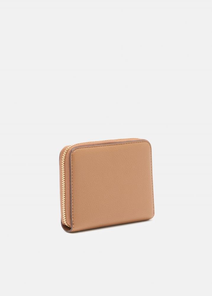 LIU.JO PORTA MOEDAS CAMEL COM LOGOTIPO