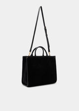 LIU.JO SHOPPING BAG PRETO DE PÊLO