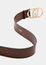 LIU.JO CINTO DE PELE CASTANHO