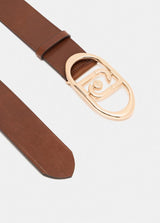 LIU.JO CINTO DE PELE CASTANHO