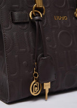 LIU.JO SHOPPING BAG COM LOGOTIPO EM RELEVO