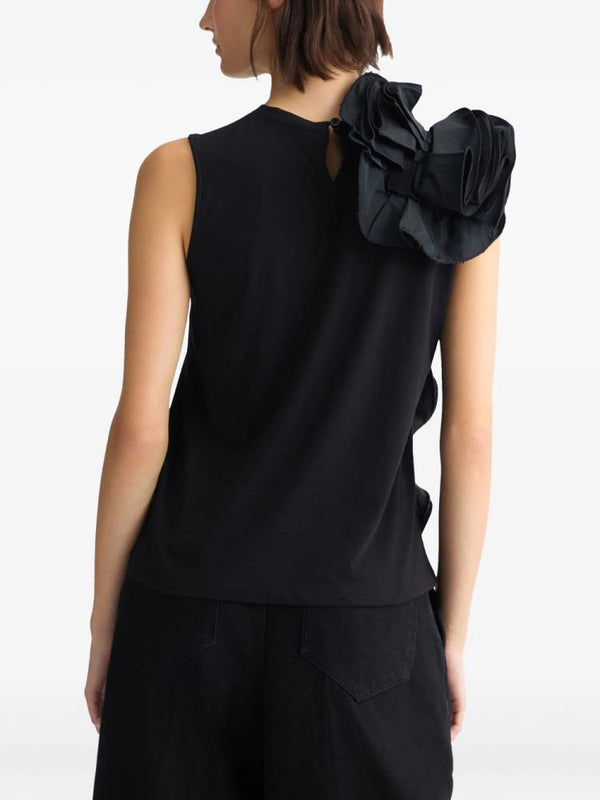 LIU.JO T-SHIRT PRETA COM FOLHO