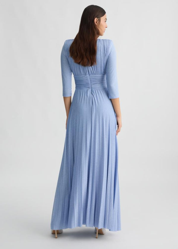 LIU.JO VESTIDO PLISSADO AZUL