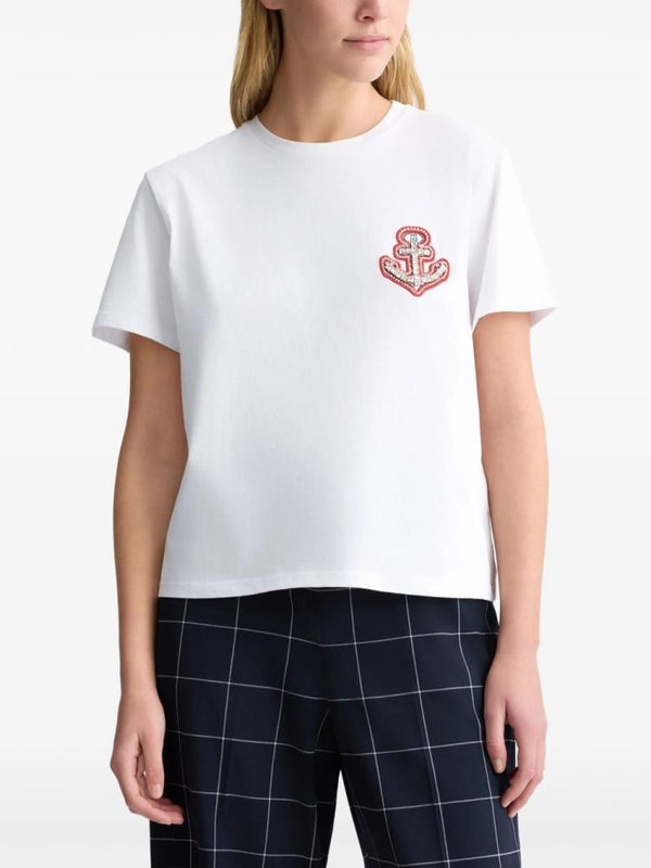 LIU.JO T-SHIRT BRANCA COM ANCORA