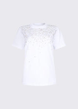 LIU.JO T-SHIRT BRANCA COM STRASS
