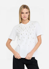 LIU.JO T-SHIRT COM PEROLAS E STRASS