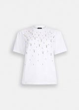 LIU.JO T-SHIRT COM PEROLAS E STRASS