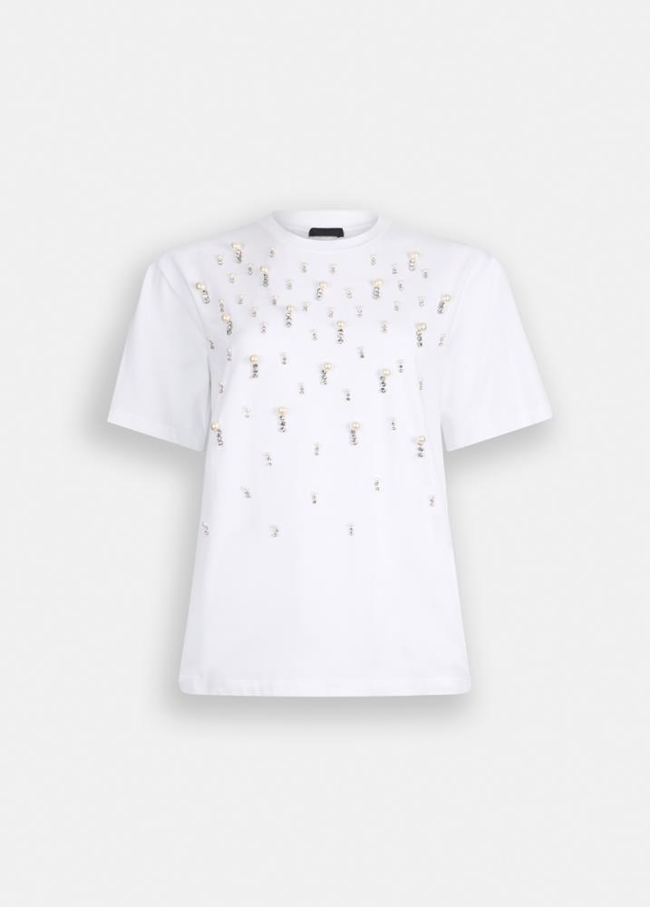 LIU.JO T-SHIRT COM PEROLAS E STRASS