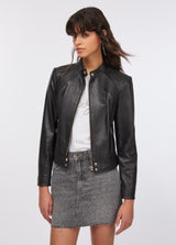 LIU.JO CASACO PELE PRETO