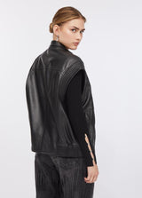 LIU.JO COLETE DE PELE PRETO