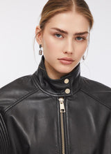 LIU.JO COLETE DE PELE PRETO