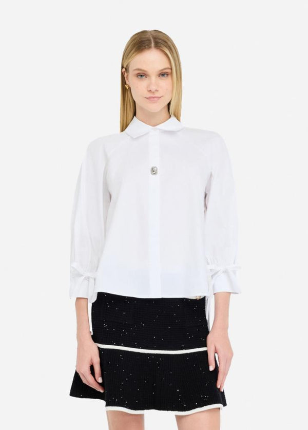 LIU.JO BLUSA BRANCA ALGODÃO