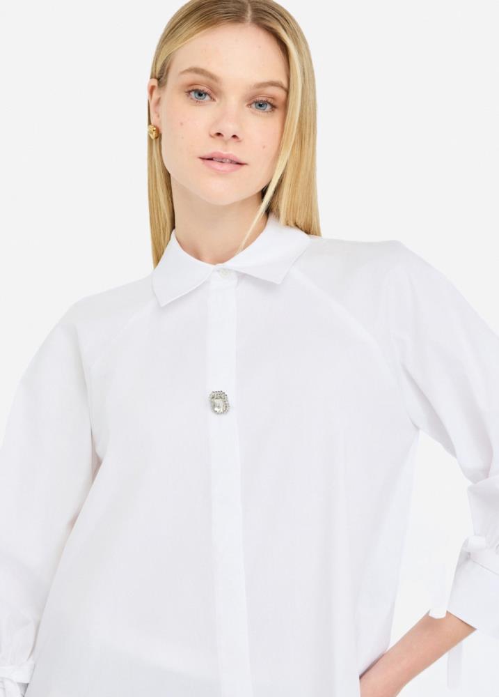 LIU.JO BLUSA BRANCA ALGODÃO