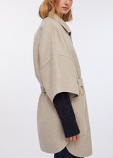 LIU.JO CASACO DE LÃ COM CINTO