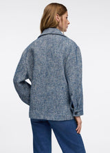 LIU.JO CASACO AZUL DE LÃ E ALPACA