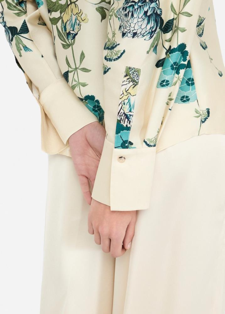 LIU.JO BLUSA BEGE  COM ESTAMPA FLORAL