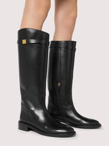 COCCINELLE BOTAS PRETA DE CANO ALTO