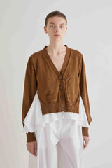 MEIMEIJ CASACO CAMEL DE ALGODÃO