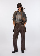 LIU.JO CALÇA ECOPELE CASTANHA