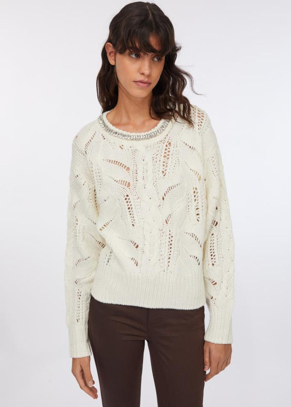 LIU.JO CAMISOLA DE MALHA COM BRILHANTES