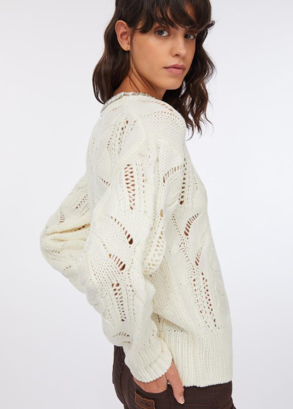 LIU.JO CAMISOLA DE MALHA COM BRILHANTES