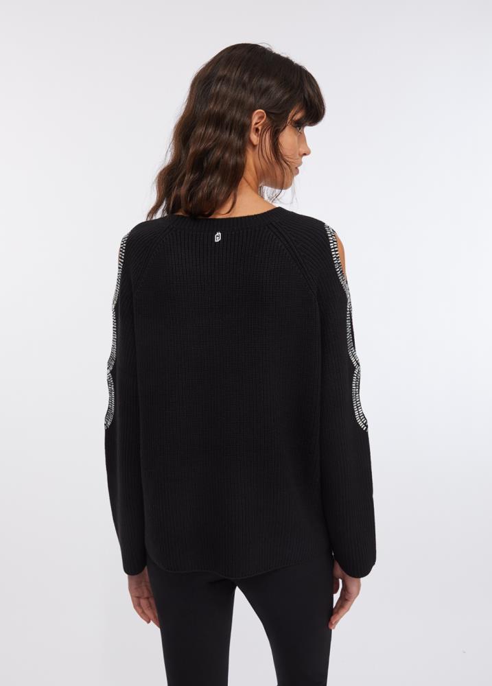 LIU.JO MALHA PRETA COM BRILHO