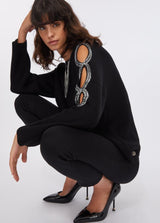 LIU.JO MALHA PRETA COM BRILHO