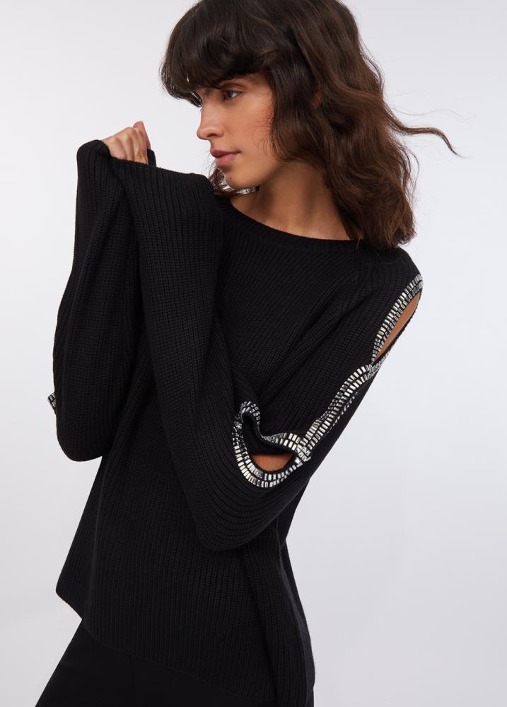 LIU.JO MALHA PRETA COM BRILHO