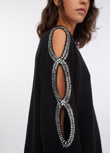 LIU.JO MALHA PRETA COM BRILHO