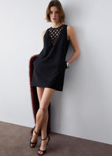 LIU.JO VESTIDO PRETO COM BRILHANTES