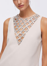 LIU.JO VESTIDO ROSA COM BRILHANTES